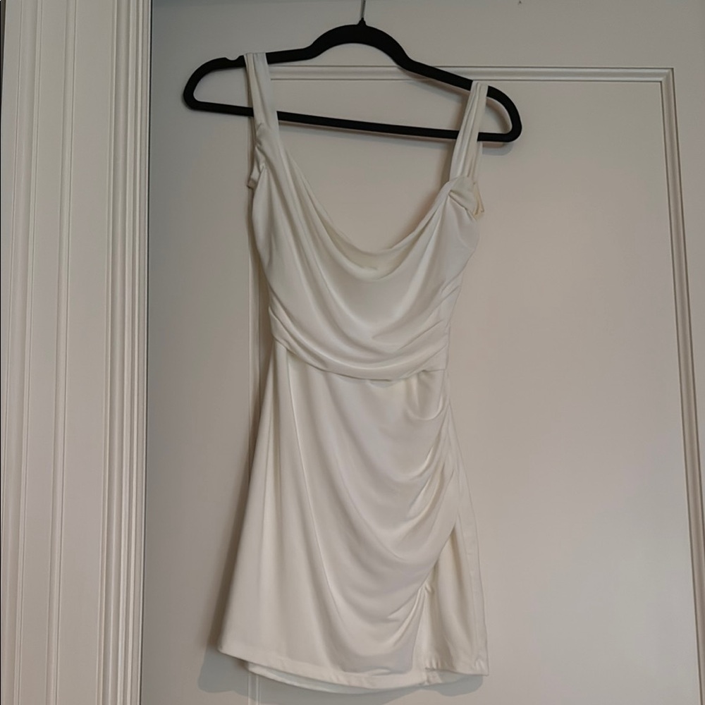 Tresser Clothing - Cowl Neck Backless Mini Dress